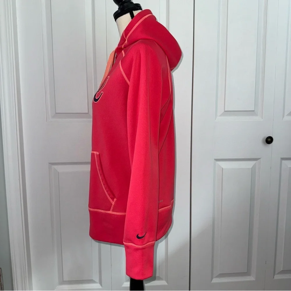 Nike Coral Hoodie with Black‎ Logo contrasting stitching fleece lining Medium